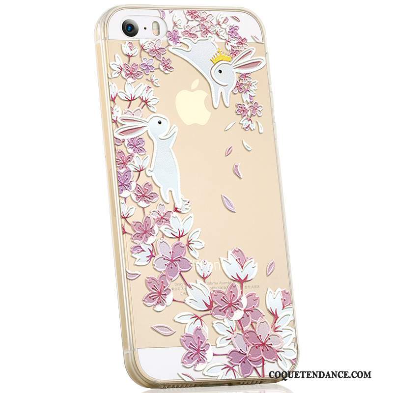 iPhone Se Coque Fluide Doux Étui Personnalité Silicone Dessin Animé