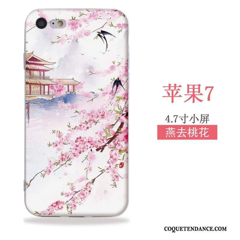 iPhone Se Coque Ornements Suspendus Étui Vent Style Chinois Rouge
