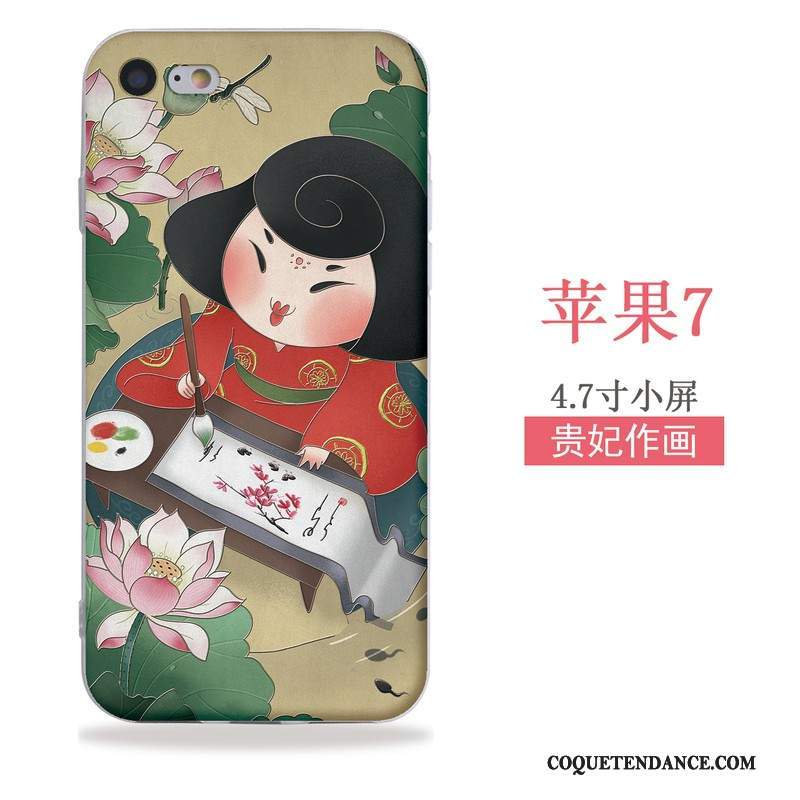 iPhone Se Coque Ornements Suspendus Étui Vent Style Chinois Rouge