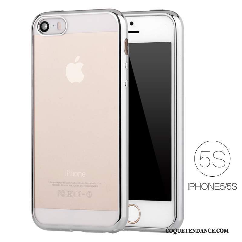 iPhone Se Coque Transparent Silicone Placage Très Mince De Téléphone