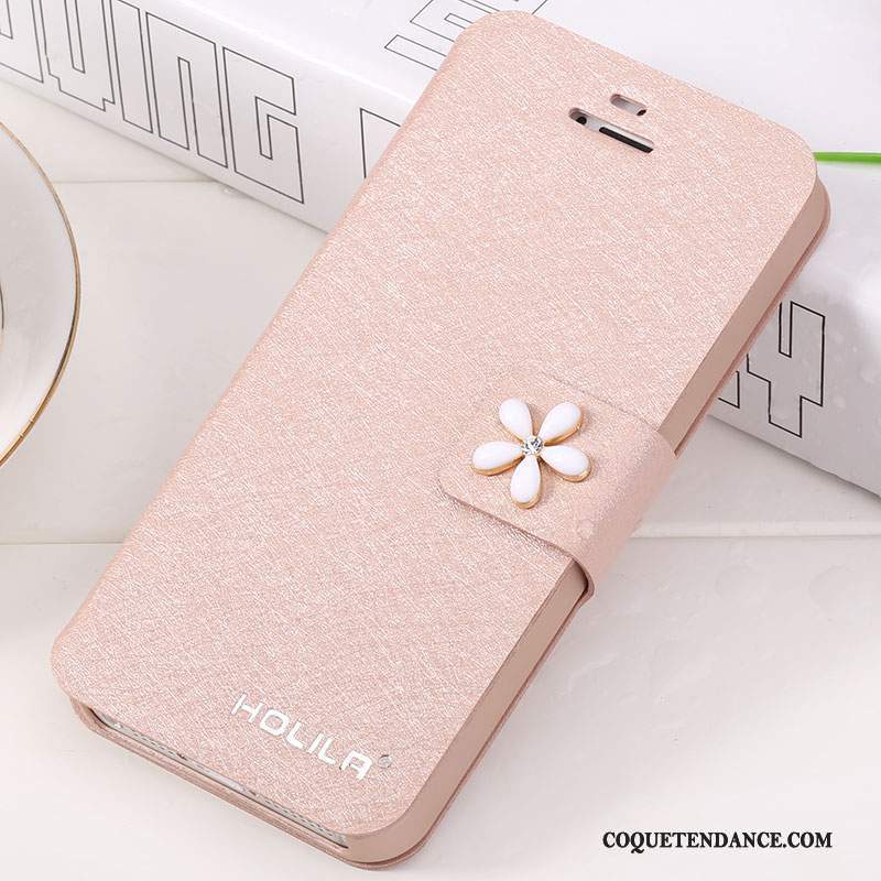 iPhone Se Coque Étui Étui En Cuir Protection Rose