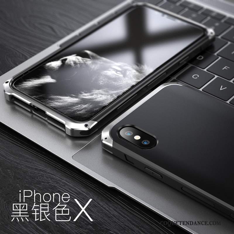 iPhone X Coque Métal Protection Tout Compris De Téléphone Nouveau