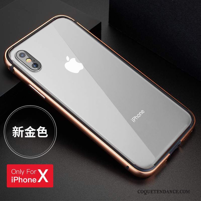 iPhone X Coque Métal Étui Nouveau Protection Silicone