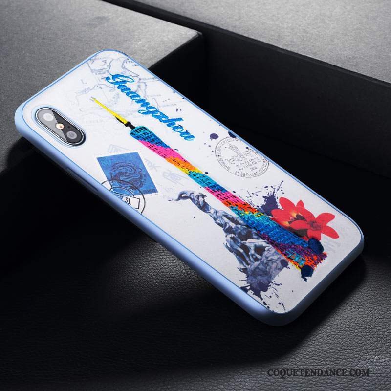 iPhone X Coque Nouveau De Téléphone Difficile Luxe Bleu