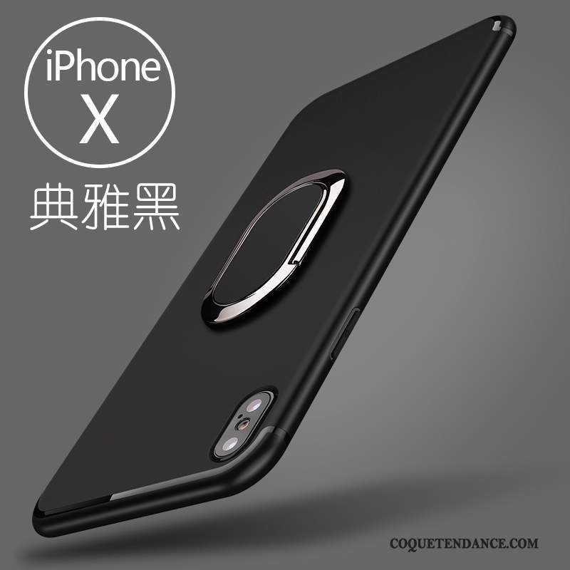 iPhone X Coque Rouge Nouveau Délavé En Daim Silicone Support