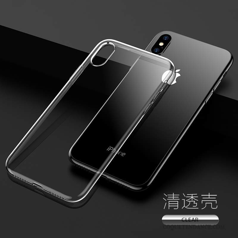 iPhone X Coque Tendance Étui Transparent Incassable Silicone
