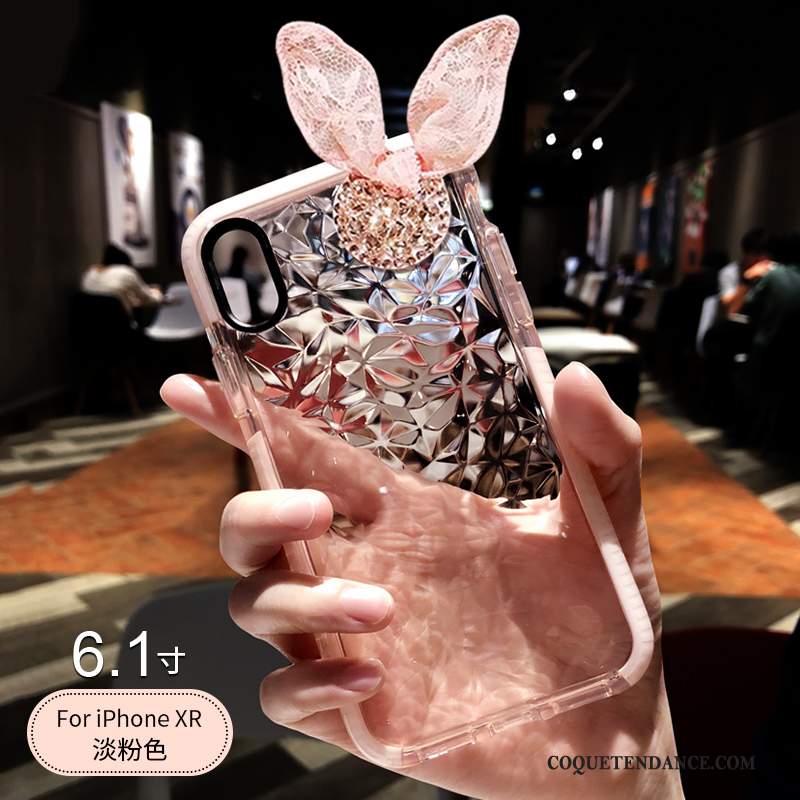 iPhone Xr Coque De Téléphone Nouveau Modèle Fleurie Blanc Silicone
