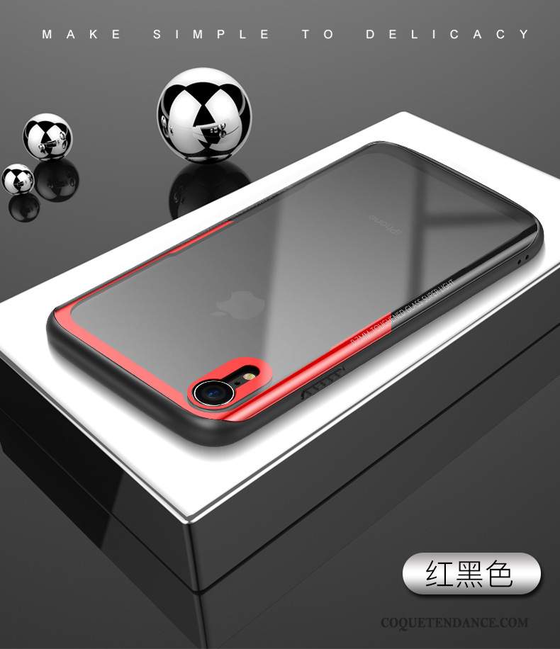 iPhone Xr Coque Marque De Tendance Transparent De Téléphone Blanc Résistant Aux Rayures