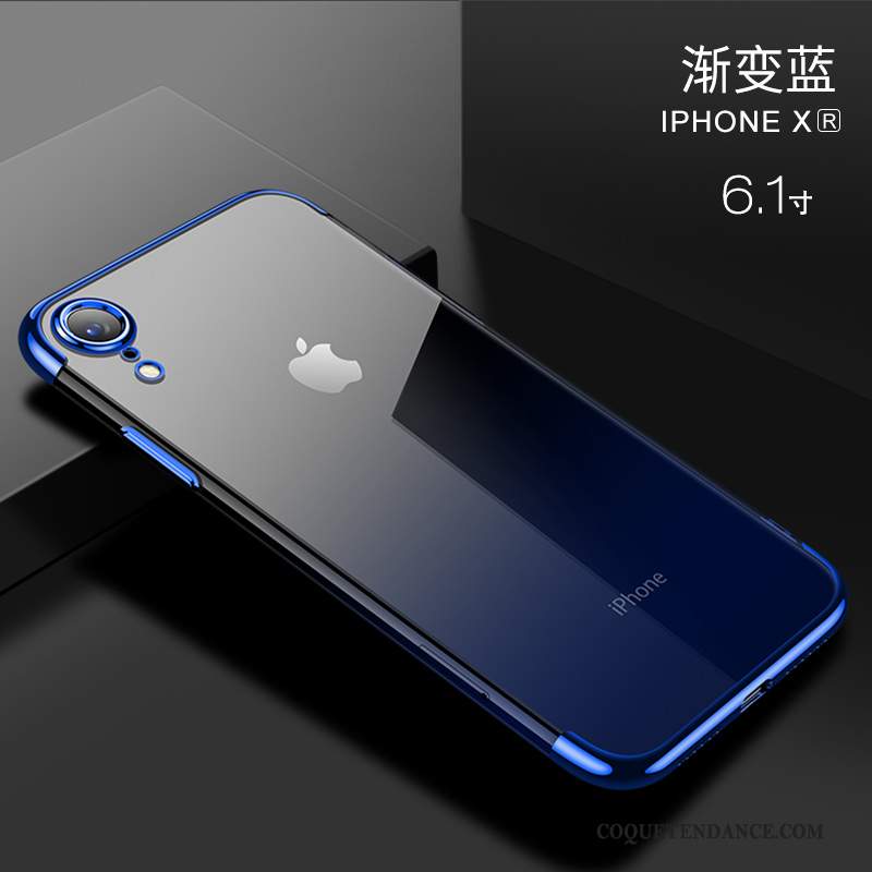 iPhone Xr Coque Nouveau De Téléphone Couleur Unie Bleu Tout Compris