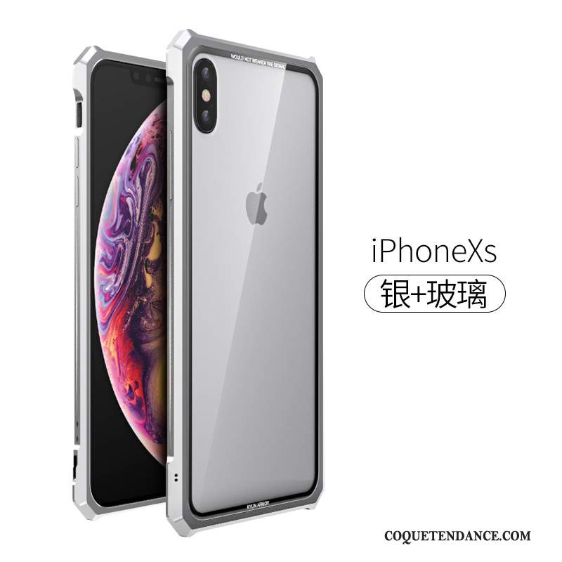 iPhone Xs Coque De Téléphone Verre Personnalité Net Rouge Simple