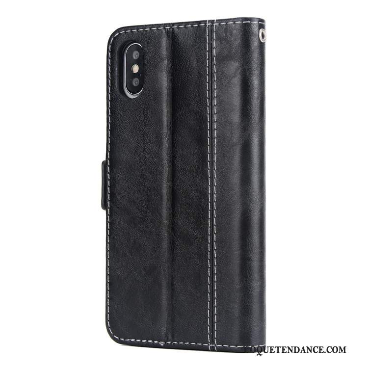 iPhone Xs Coque Incassable Ornements Suspendus Carte De Téléphone Étui En Cuir