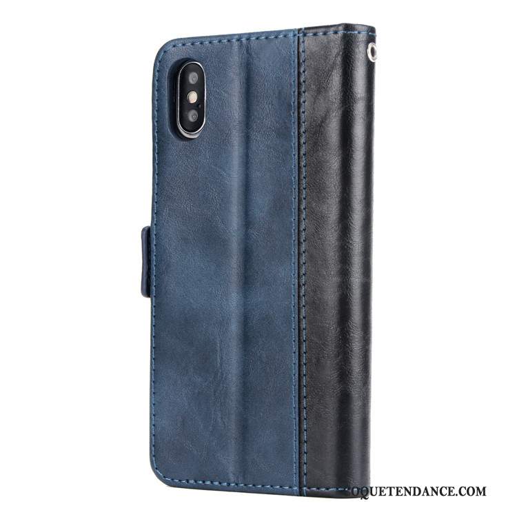 iPhone Xs Coque Incassable Ornements Suspendus Carte De Téléphone Étui En Cuir