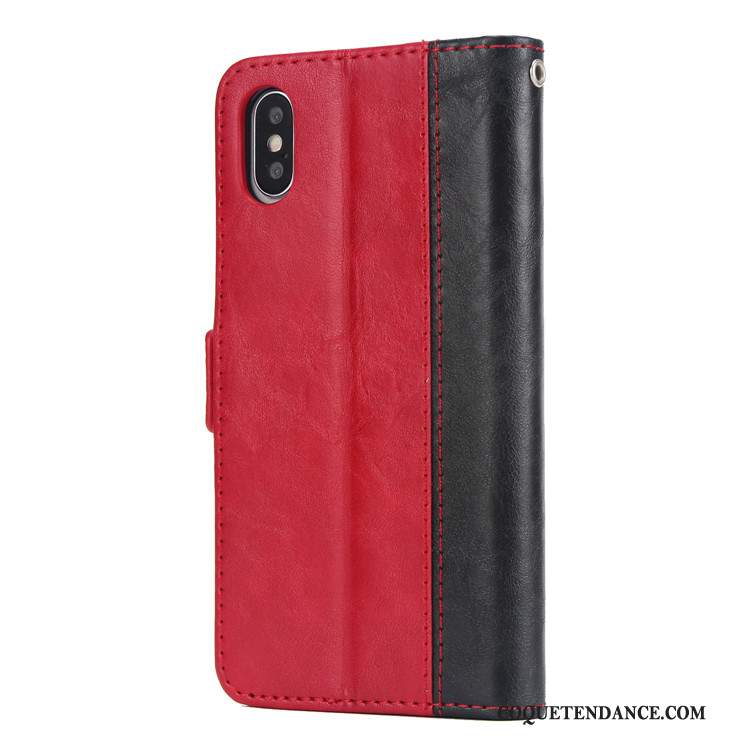 iPhone Xs Coque Incassable Ornements Suspendus Carte De Téléphone Étui En Cuir