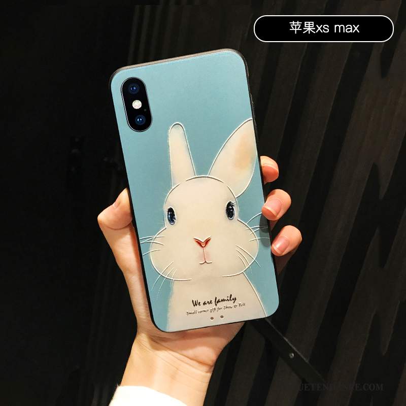 iPhone Xs Max Coque Charmant Incassable Nouveau Mignonne Bleu