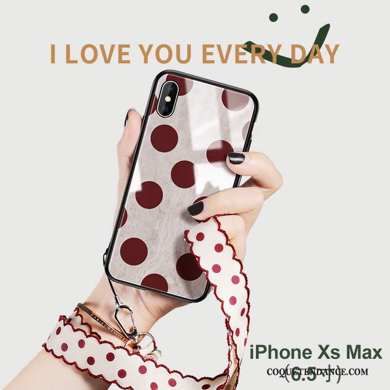 iPhone Xs Max Coque De Téléphone Ornements Suspendus Incassable Marque De Tendance Verre