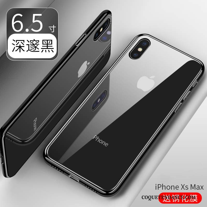 iPhone Xs Max Coque Marque De Tendance De Téléphone Très Mince Tout Compris Silicone