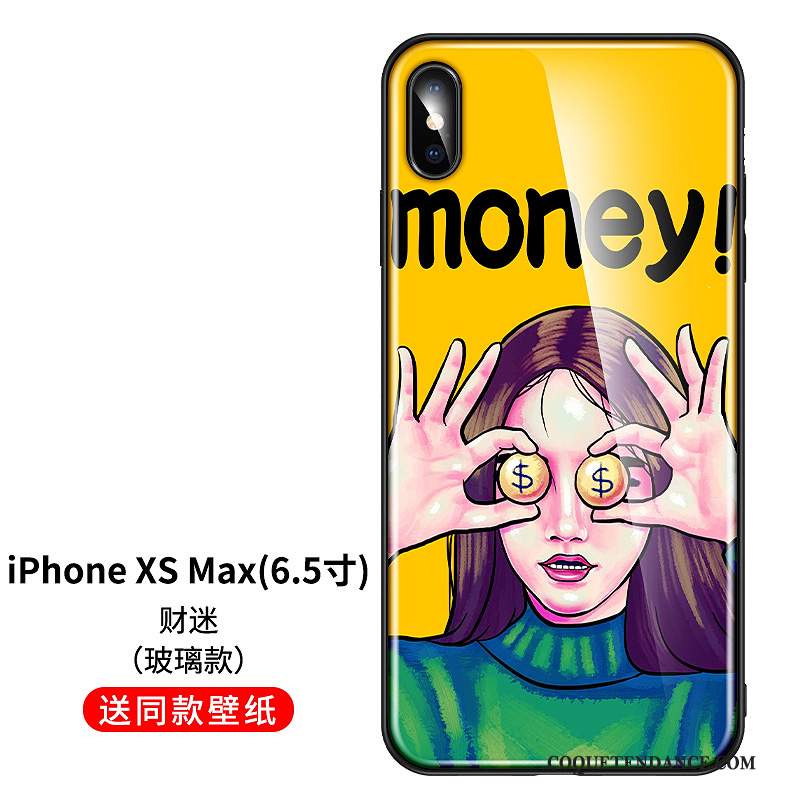 iPhone Xs Max Coque Tout Compris Personnalité Charmant Verre Incassable