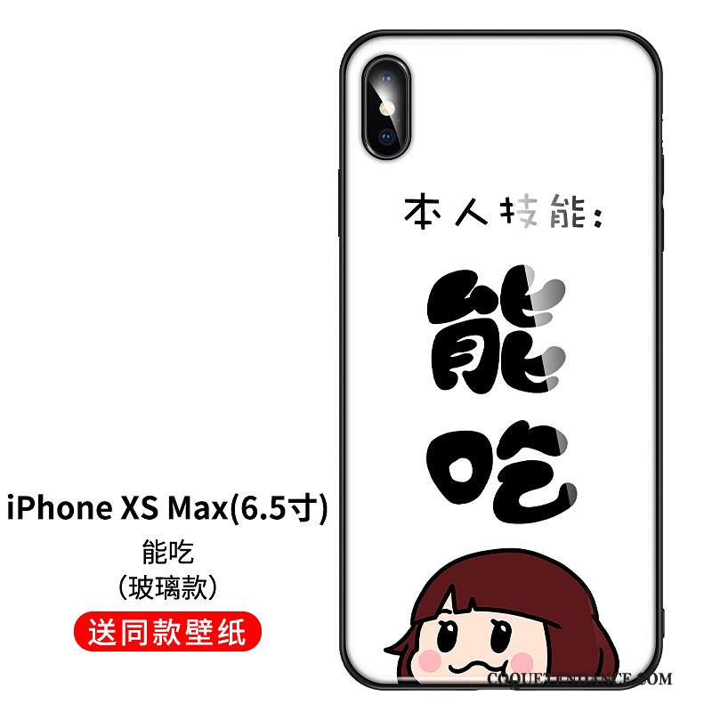 iPhone Xs Max Coque Tout Compris Personnalité Charmant Verre Incassable