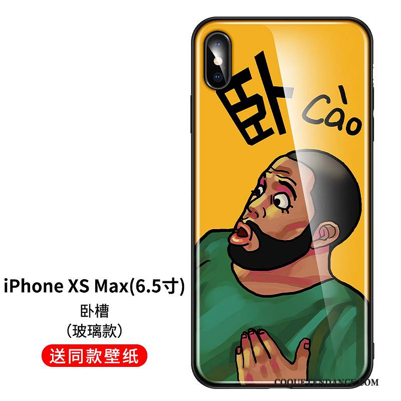 iPhone Xs Max Coque Tout Compris Personnalité Charmant Verre Incassable