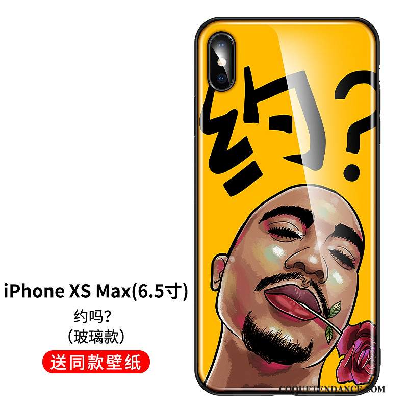 iPhone Xs Max Coque Tout Compris Personnalité Charmant Verre Incassable