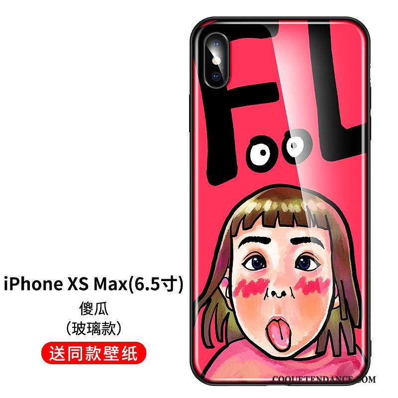 iPhone Xs Max Coque Tout Compris Personnalité Charmant Verre Incassable