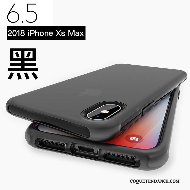 iPhone Xs Max Coque Transparent Silicone Délavé En Daim Étui