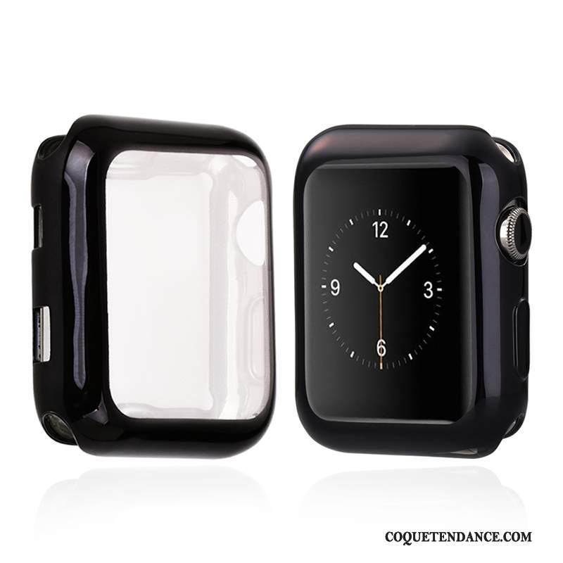 Apple Watch Series 1 Coque Noir Fluide Doux Silicone Tout Compris