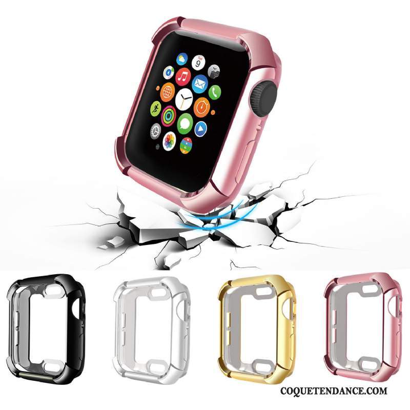 Apple Watch Series 4 Coque Protection Rose Silicone Incassable