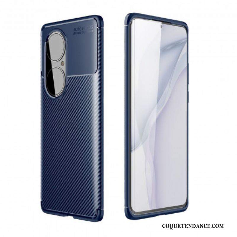 Coque Huawei P50 ProTexture Fibre Carbone Flexible