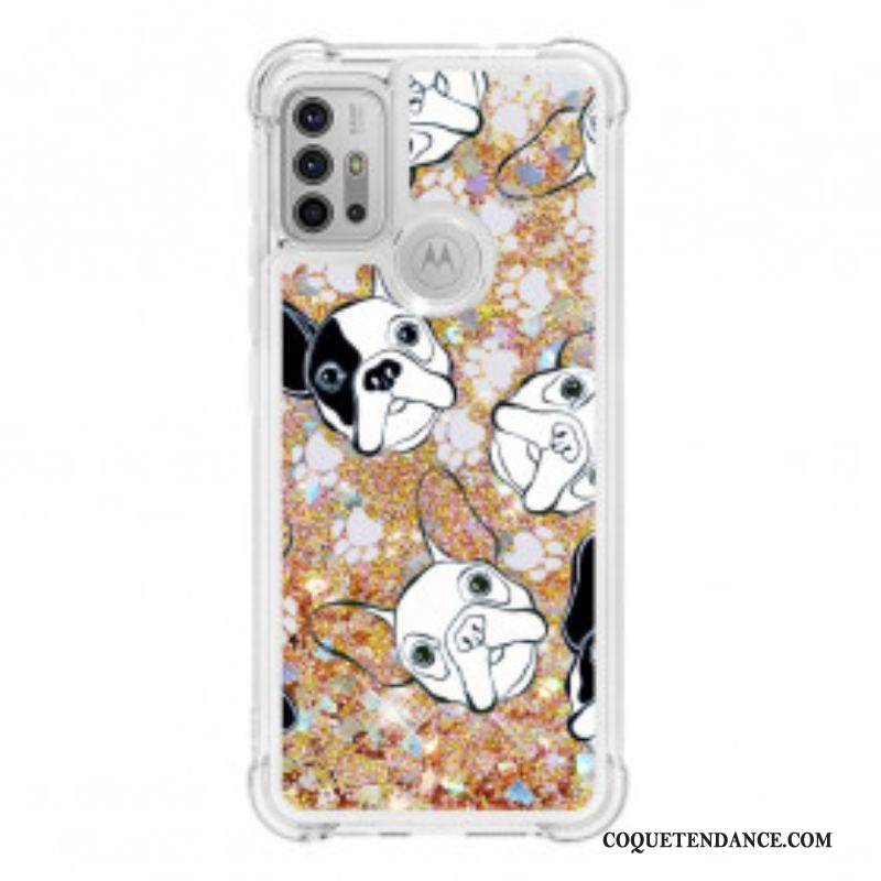 Coque Moto G30 / Moto G10 Mr Chien Paillettes