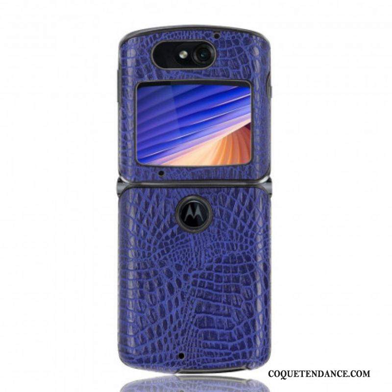 Coque Motorola Razr 5G Effet Peau de Crocodile