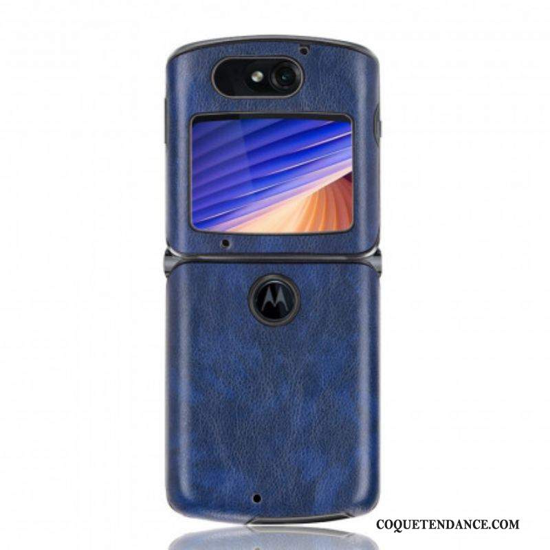 Coque Motorola Razr 5G Simili Cuir Litchi