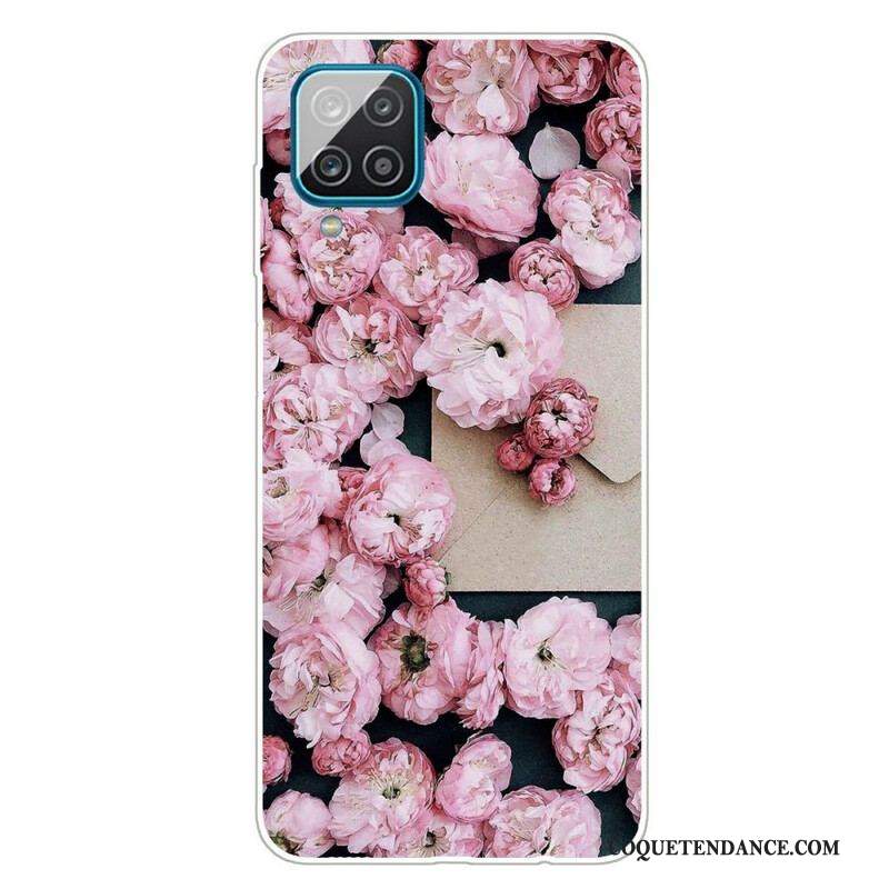 Coque Samsung Galaxy A12 / M12 Fleurs Intenses