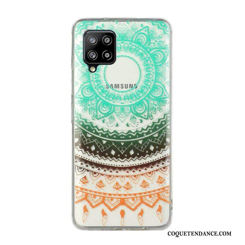 Coque Samsung Galaxy A12 / M12 Transparente Fleurs Mandala