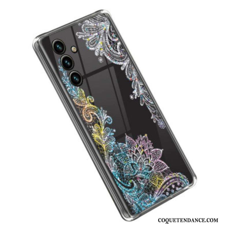 Coque Samsung Galaxy A14 5G / A14 Transparente Dentelle Mandala