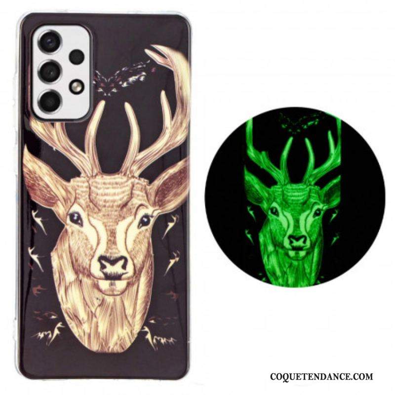 Coque Samsung Galaxy A53 5G Cerf Majestueux Fluorescente