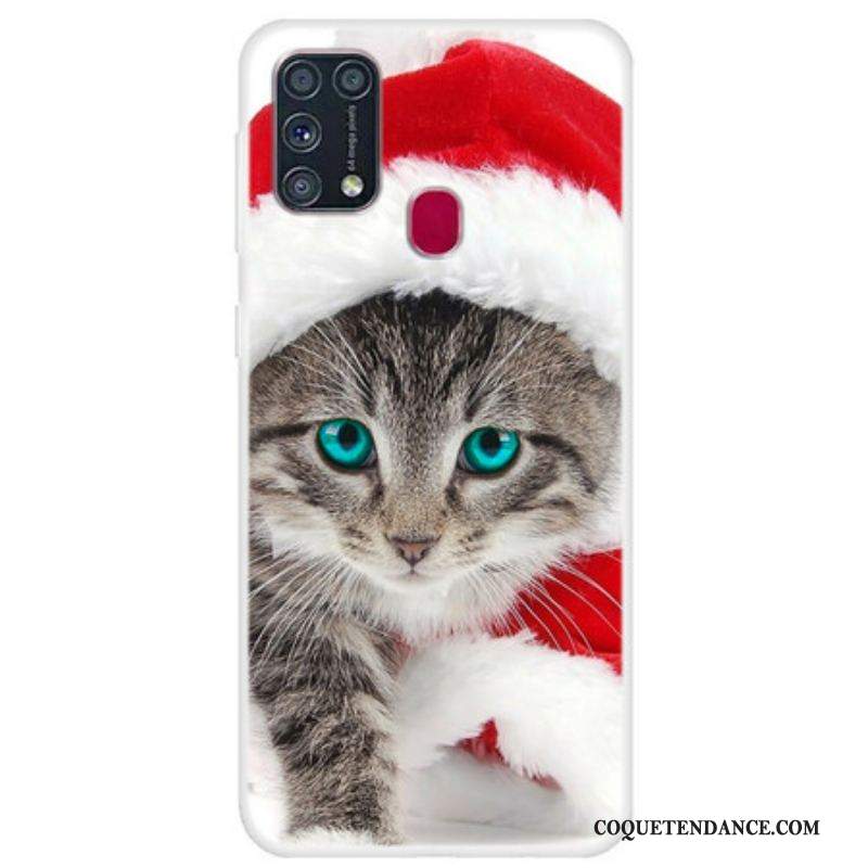 Coque Samsung Galaxy M31 Chat de Noël