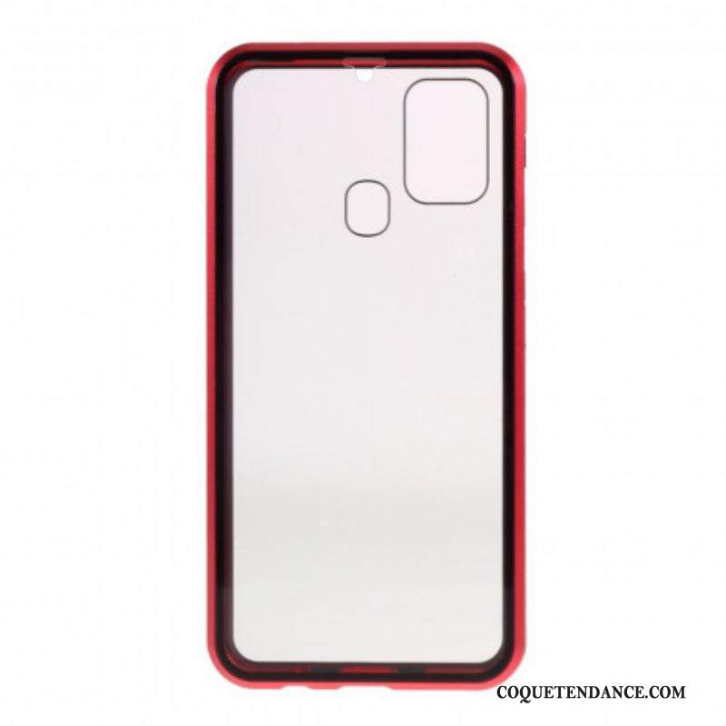 Coque Samsung Galaxy M31 Rebords Métal et Verre Trempé