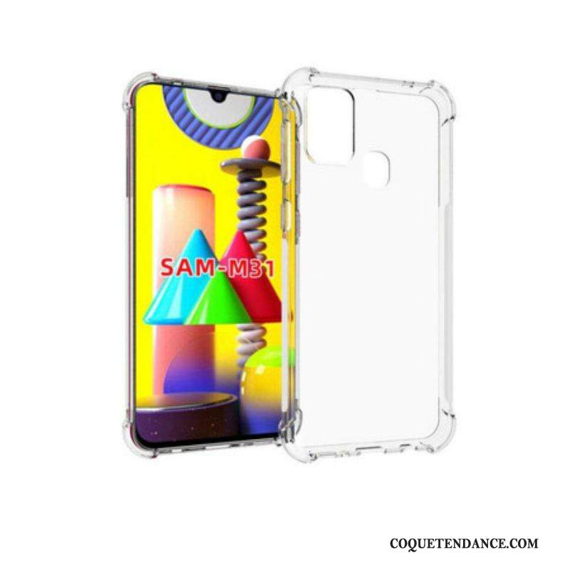 Coque Samsung Galaxy M31 Transparente Coins Renforcés