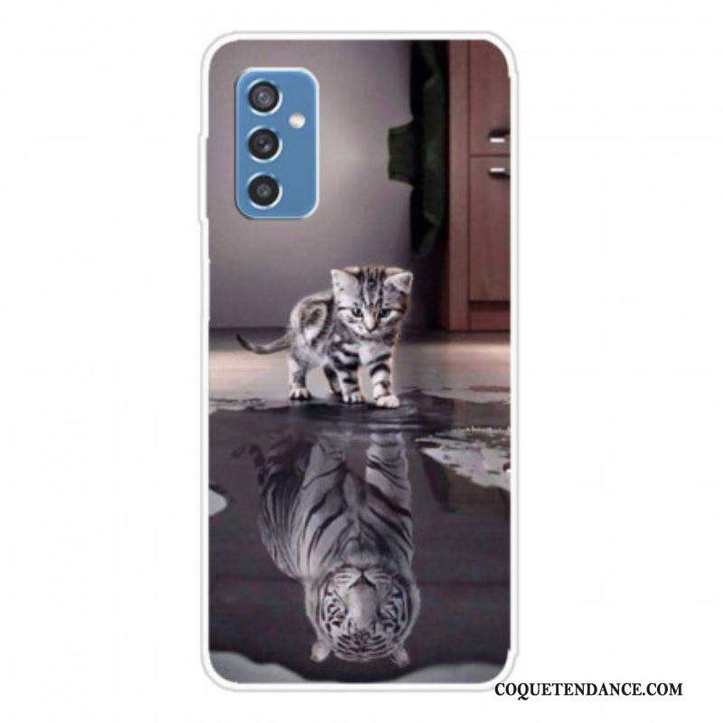 Coque Samsung Galaxy M52 5G Chaton rêveur