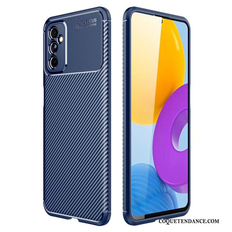 Coque Samsung Galaxy M52 5G Flexible Texture Fibre Carbone