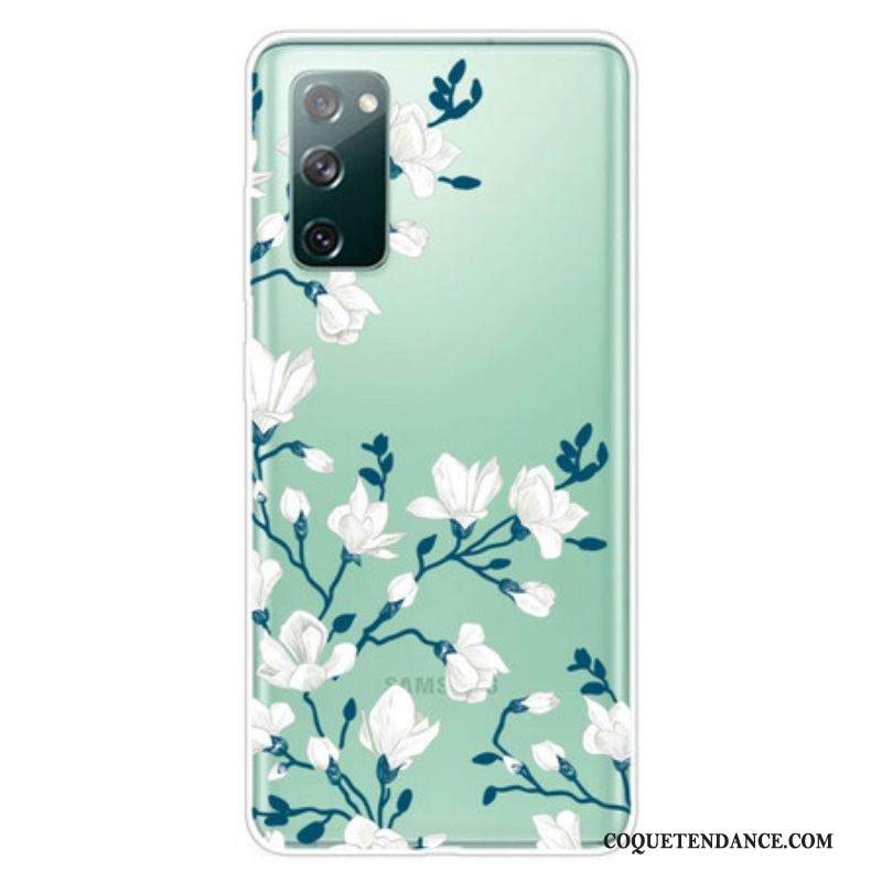 Coque Samsung Galaxy S20 FE Fleurs Blanches