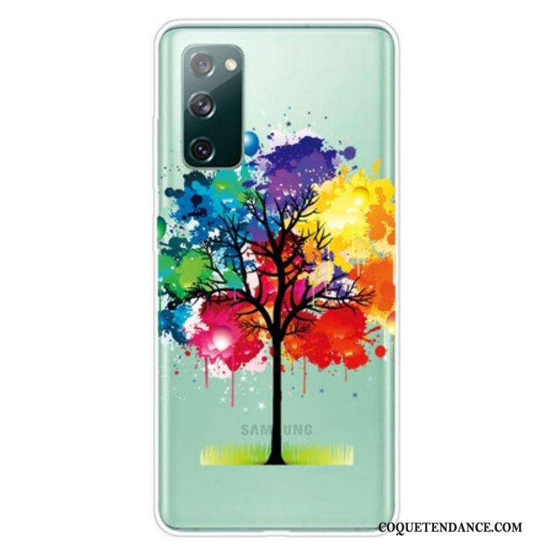 Coque Samsung Galaxy S20 FE Transparente Arbre Aquarelle