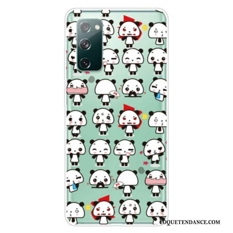 Coque Samsung Galaxy S20 FE Transparente Funny Pandas