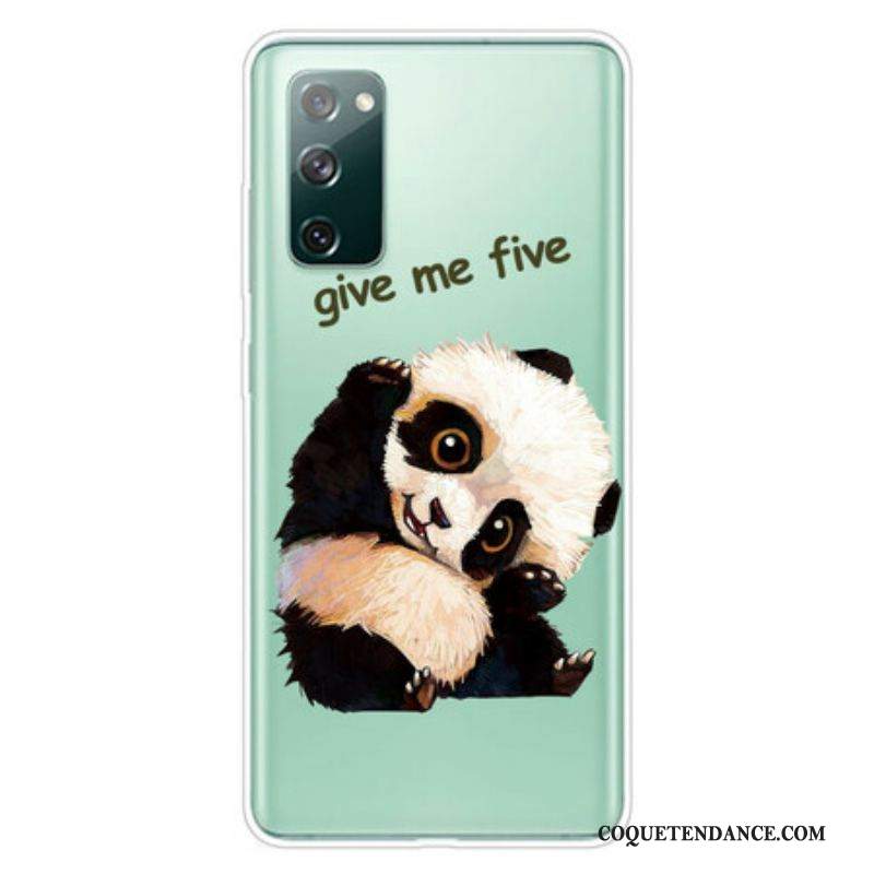 Coque Samsung Galaxy S20 FE Transparente Panda Give Me Five