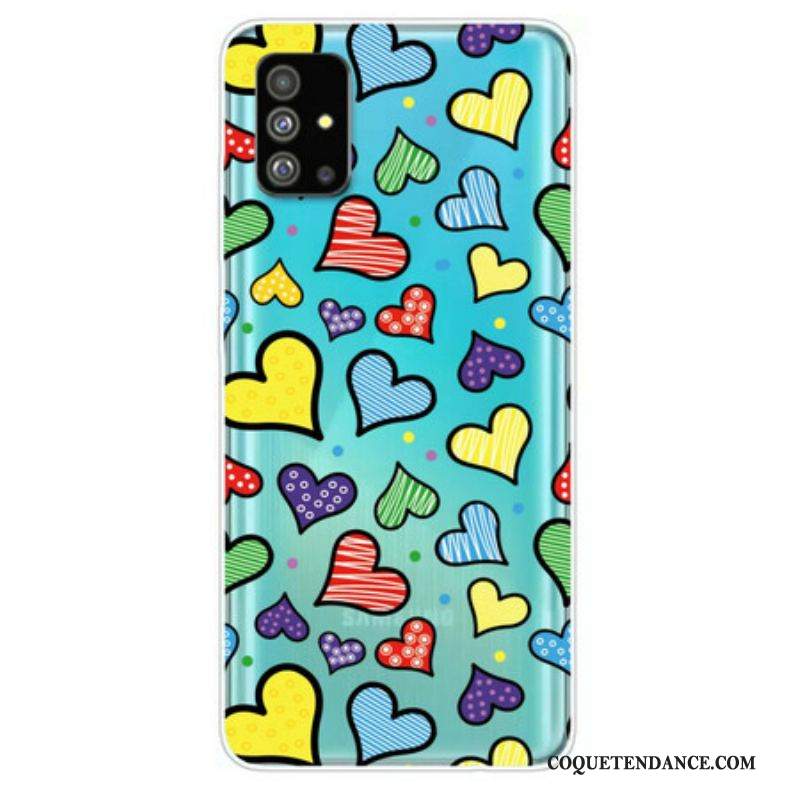 Coque Samsung Galaxy S20 Plus / S20 Plus 5G Coeurs Multicolores