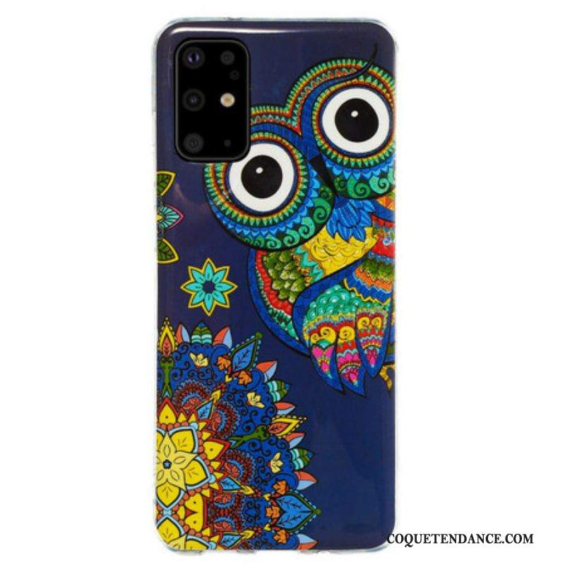 Coque Samsung Galaxy S20 Plus / S20 Plus 5G Hibou Mandala Fluorescente