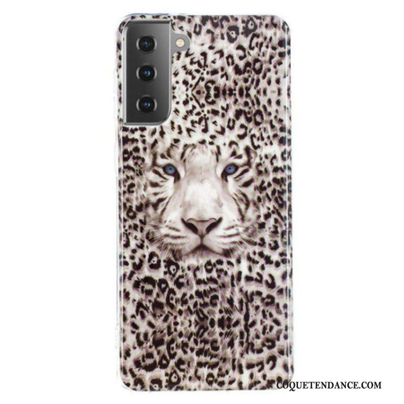 Coque Samsung Galaxy S21 5G Leopard Fluorescente