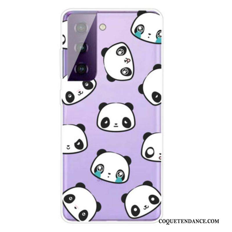 Coque Samsung Galaxy S21 FE Pandas Sentimentaux