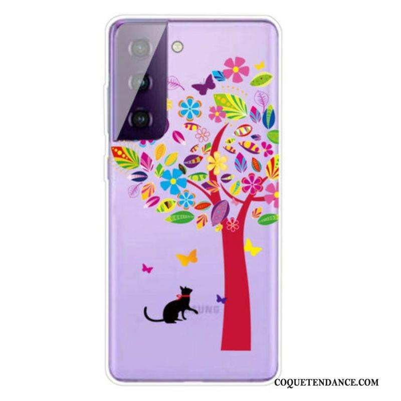 Coque Samsung Galaxy S21 Plus 5G Chat sous l'Arbre